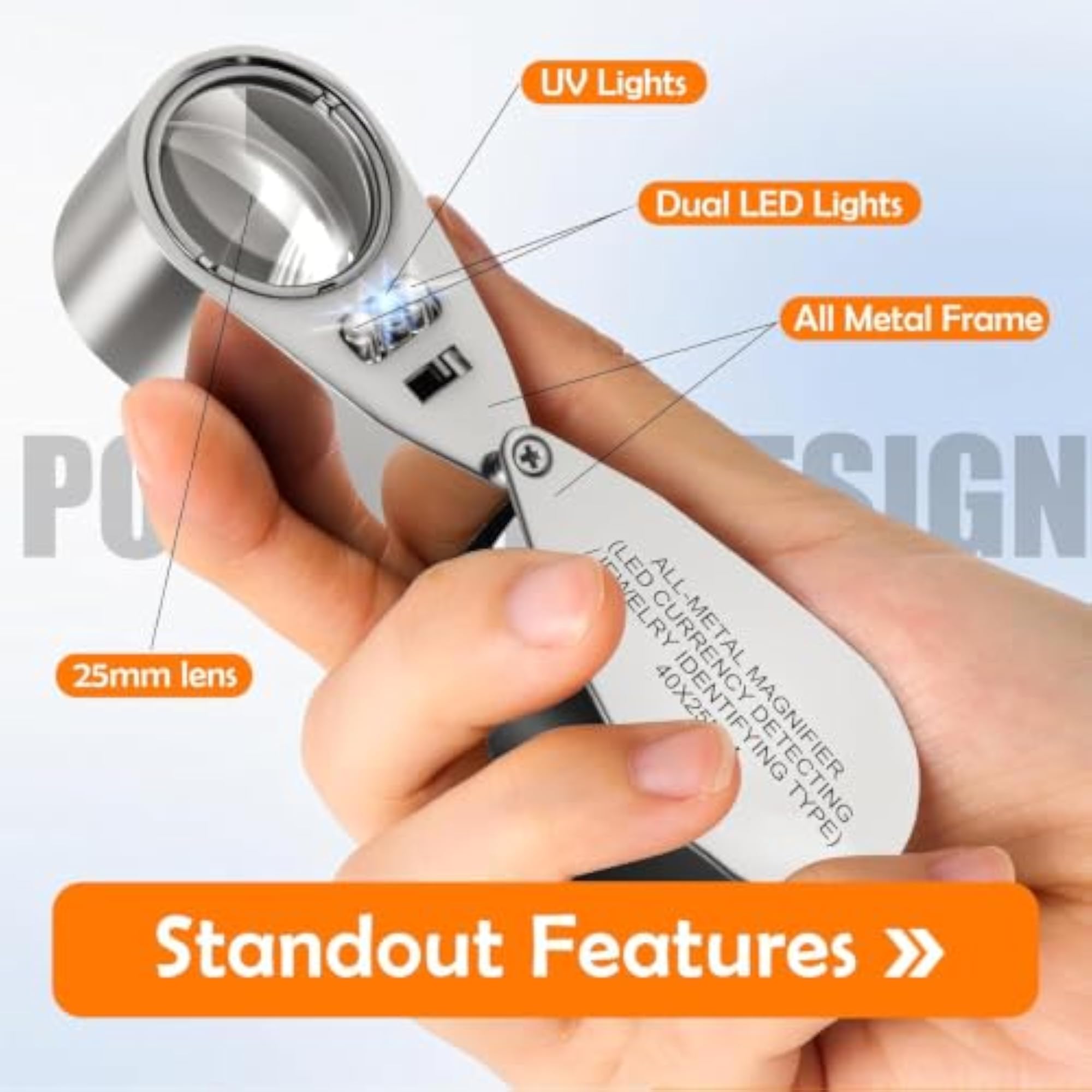 40X Jewelers Loupe Magnifier Magnifying Glasses